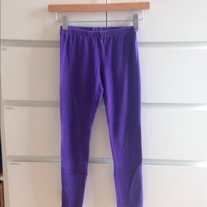 Girls purple casual leggings